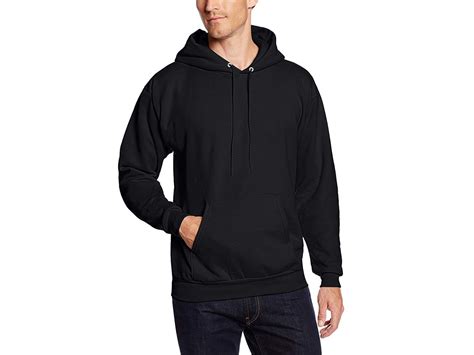 hanes black hooded sweatshirt